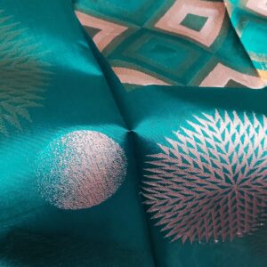 lvory with green soft silkSSS0008