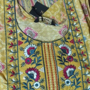 Yellow nyra cut kurtiKS015