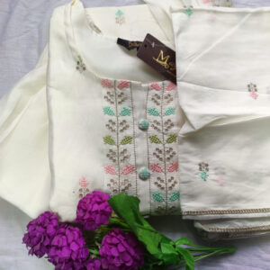 White kurti set (KS007)